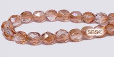 Fire polished 6mm Round Beads - Crystal/Celsian