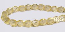 Fire polished 6mm Round Beads - Jonquil