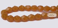 Fire polished 6mm Round Beads - Milky Topaz