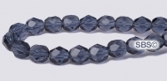 Fire polished 6mm Round Beads - Montana