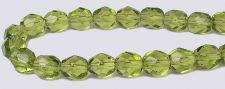 Fire polished 6mm Round Beads - Olivine