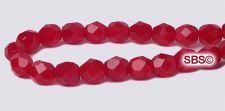 Fire polished 6mm Round Beads - Oxblood