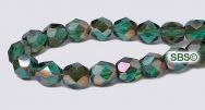 Fire polished 6mm Round Beads - Prairie/Celsian