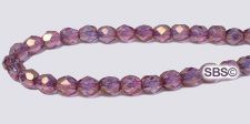 Fire polished 4mm Round Beads - Bronze Illusion
