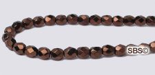 Fire polished 4mm Round Beads - Dark Bronze