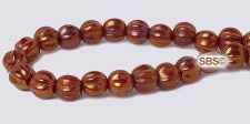 Czech 5mm Melon Beads - Bronze Luster Iris