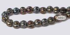Czech 5mm Melon Beads - Iris Brown