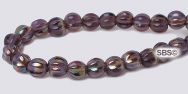 Czech 5mm Melon Beads - Tanzanite Celsian