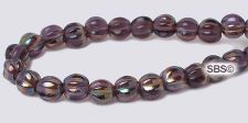 Czech 5mm Melon Beads - Tanzanite Celsian