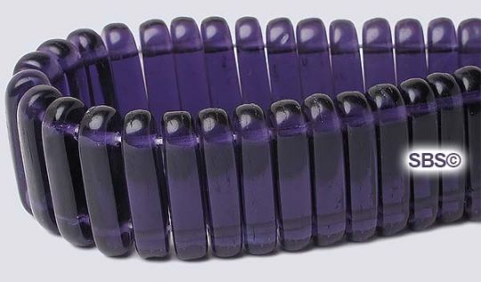 Czech 5x15 2-Hole Bar Beads - Tanzanite