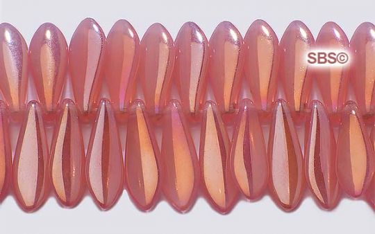 Czech 5x16 Dagger - MILKY PINK LUSTER IRIS