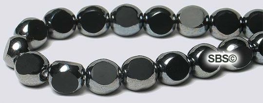 6mm 3-sided Window Beads - Hematite
