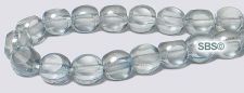 6mm 3-sided Window Beads - Lt. Sapphire / Luster