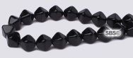 Czech 6x6 Diamond Beads - Jet