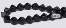 Czech 6x6 Diamond Beads - Jet