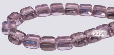 Czech 6mm Flat Square Beads - Twilight / Alexandrite