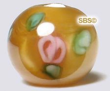 Czech Floral Beads 6mm - Dark Yellow