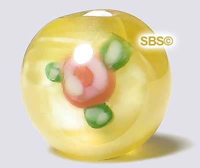 Czech Floral Beads 6mm - Jonquil