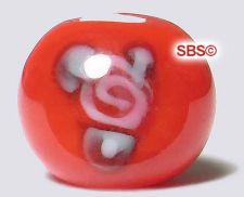 Czech Floral Beads 6mm - Red