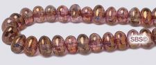 Czech 6mm Nugget Beads - Golden Smoke Topaz Luster