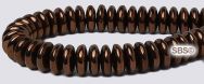 Czech 6mm Rondel Beads - Dark Bronze