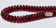 Czech 6mm Rondel Beads - Garnet