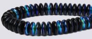 Czech 6mm Rondel Beads - Jet AB