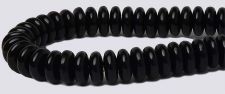 Czech 6mm Rondel Beads - Jet