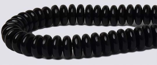Czech 6mm Rondel Beads - Jet