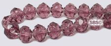 Rosebud Fire Polished Beads 6mm - Amethyst