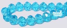 Rosebud Fire Polished Beads 6mm - Aquamarine