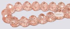 Rosebud Fire Polished Beads - 6mm Rosaline