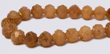 Rosebud Fire Polished Beads 6mm - Topaz Pink Luster