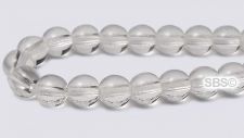 Czech 6mm Round Beads - Crystal