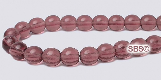 Czech 6mm Round Beads - Amethyst