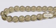 Czech 6mm Round Beads - Black Diamond