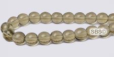 Czech 6mm Round Beads - Black Diamond
