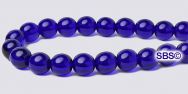 Czech 6mm Round Beads - Cobalt