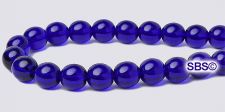 Czech 6mm Round Beads - Cobalt