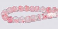 Czech 6mm Round Beads - Crystal Light Pink