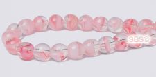 Czech 6mm Round Beads - Crystal Light Pink
