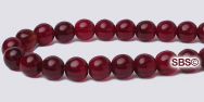 Czech 6mm Round Beads - Garnet