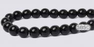 Czech 6mm Round Beads - Jet