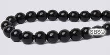 Czech 6mm Round Beads - Jet