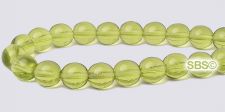 Czech 6mm Round Beads - Olivine