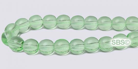 Czech 6mm Round Beads - Peridot