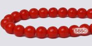 Czech 6mm Round Beads - Red Opaque