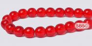 Czech 6mm Round Beads - Siam Ruby