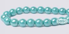 Czech 6mm Round Beads - Turquoise Luster