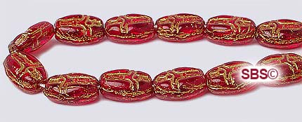 Czech Glass Beads - 6x8 Crosses